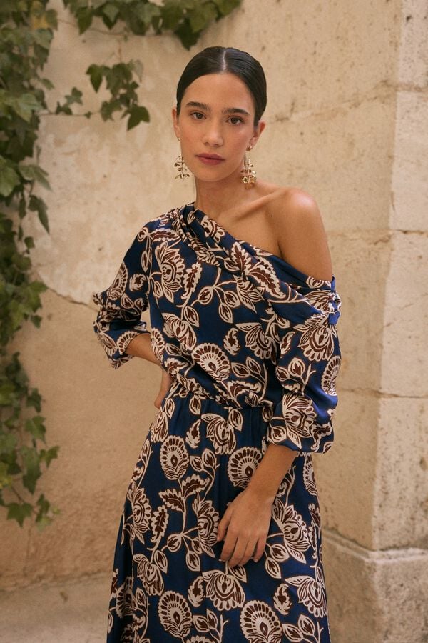 Pol&iacute;n Et Moi Vestido de convidada Saule Azul