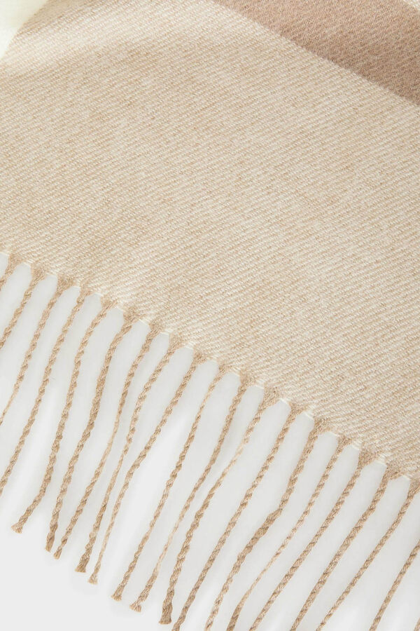 Morgan Poncho con rayas Beige