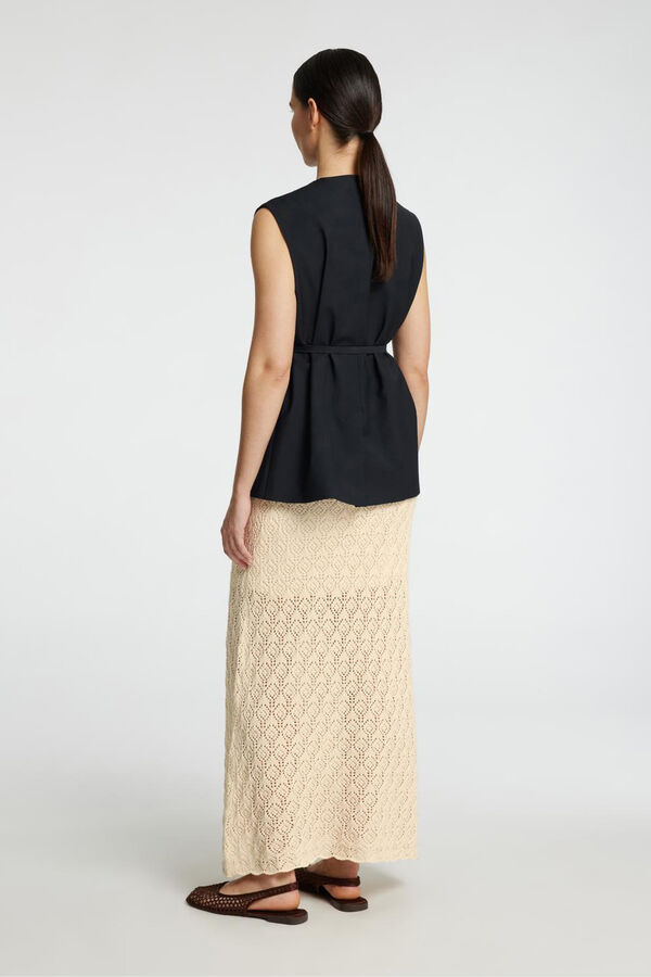 Selected Femme Saia comprida de malha Cinzento