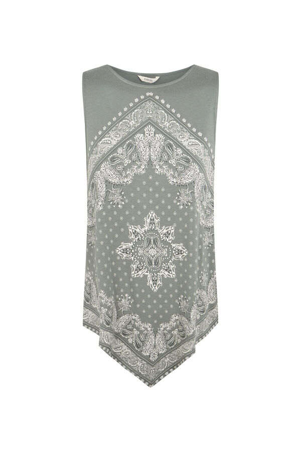 Slowlove Top tirantes detalle blonda Kaki