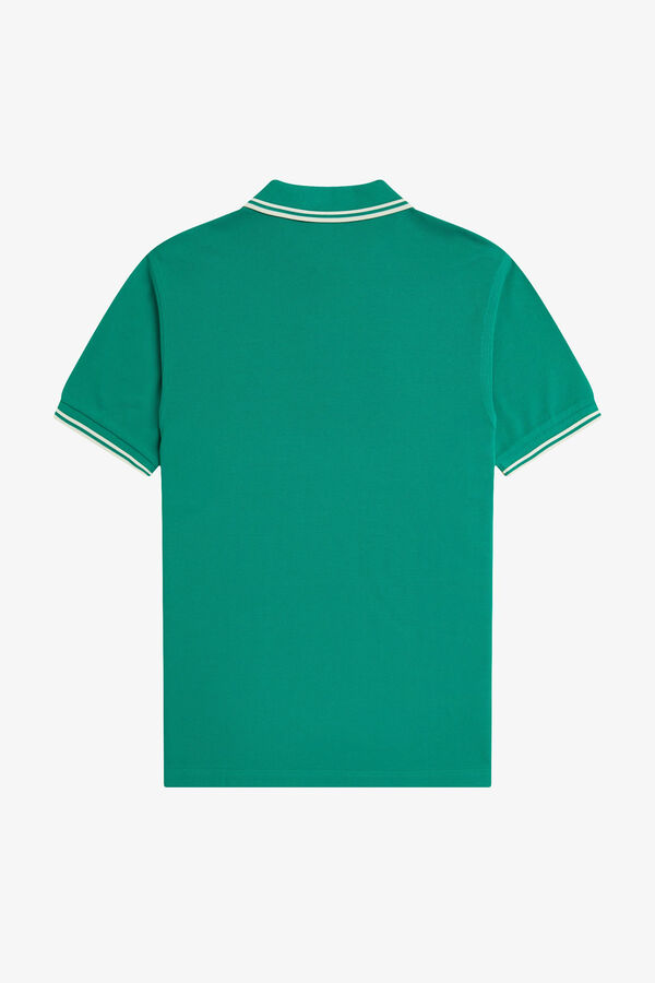 Fred Perry Polo com acabamento em duas listras Verde