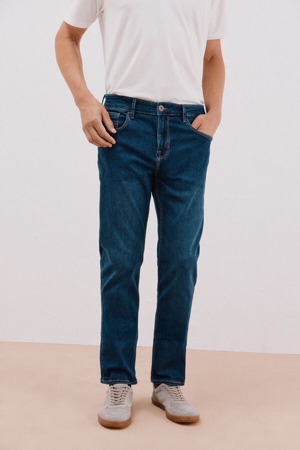 Cortefiel Pantalón vaquero regular fit Azul