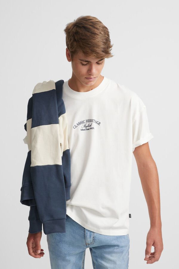 Silbon Special fit classic heritage t-shirt Beige