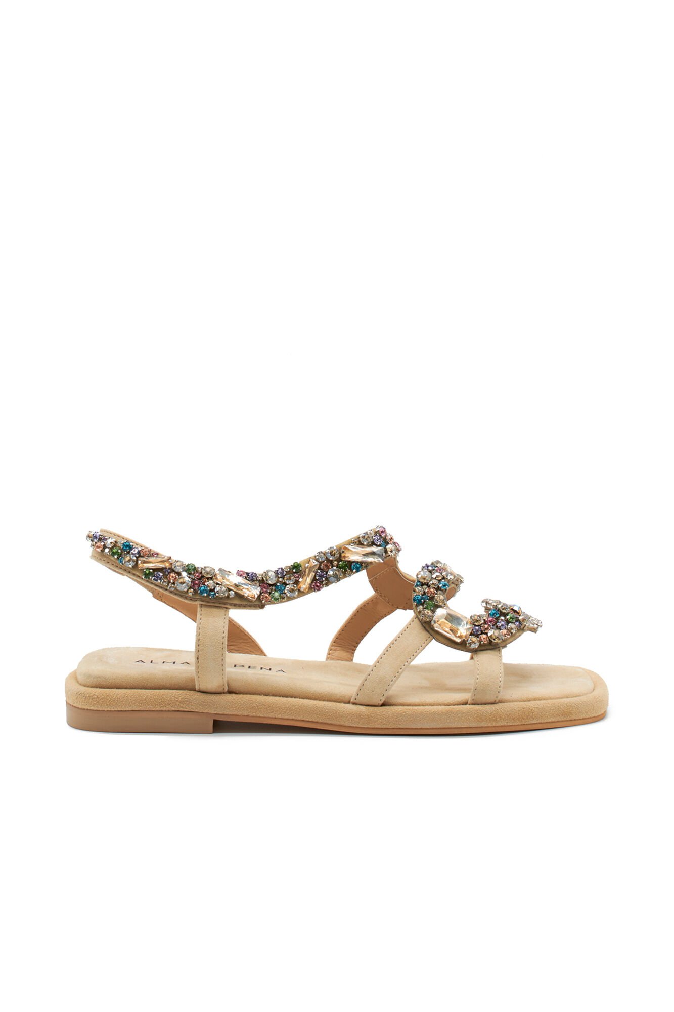 Flat gemstone snake sandal Women s sandals Cortefiel