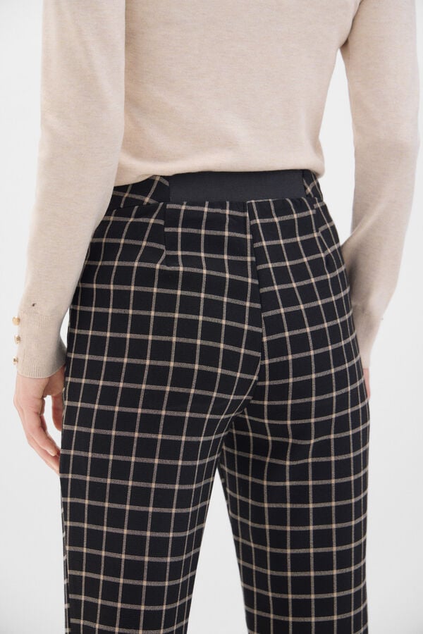 Cortefiel Comfort stretch trousers Printed white