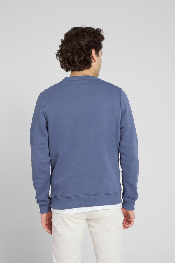Cortefiel Sweatshirt clássica logo silbon azul Azul