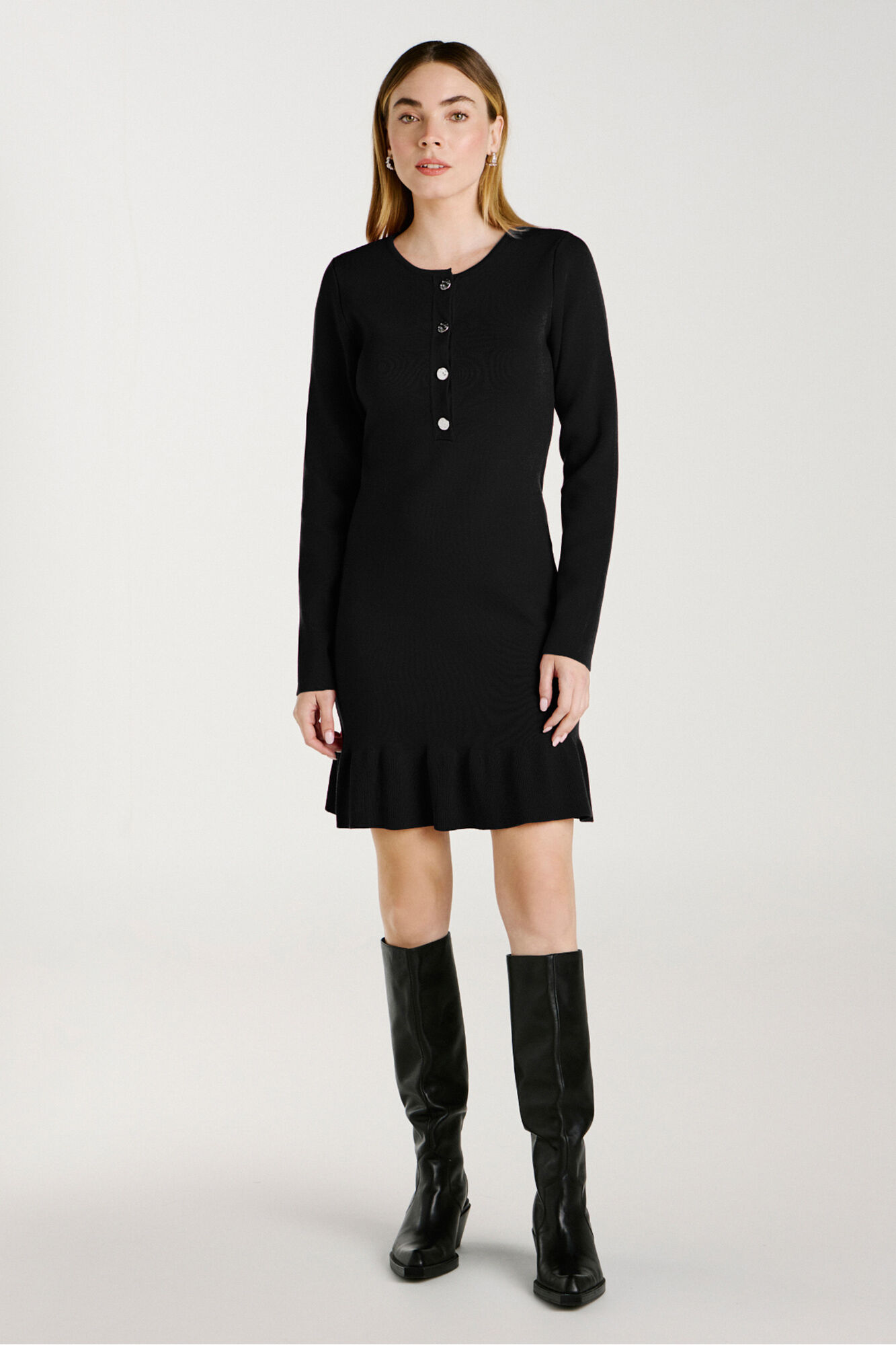 Vila Vestido de malha com viscose