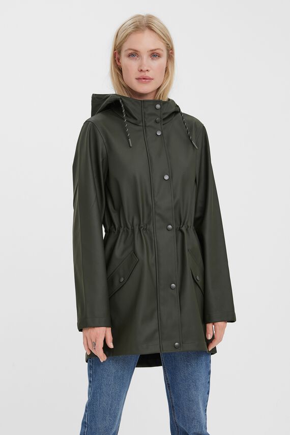 Impermeable con capucha ajustable