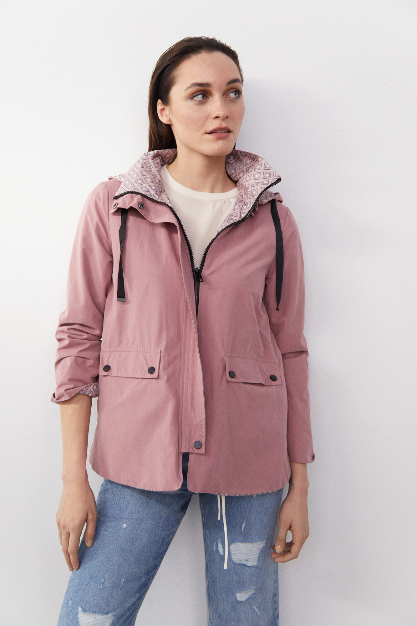 Reversible water resistant parka on sale