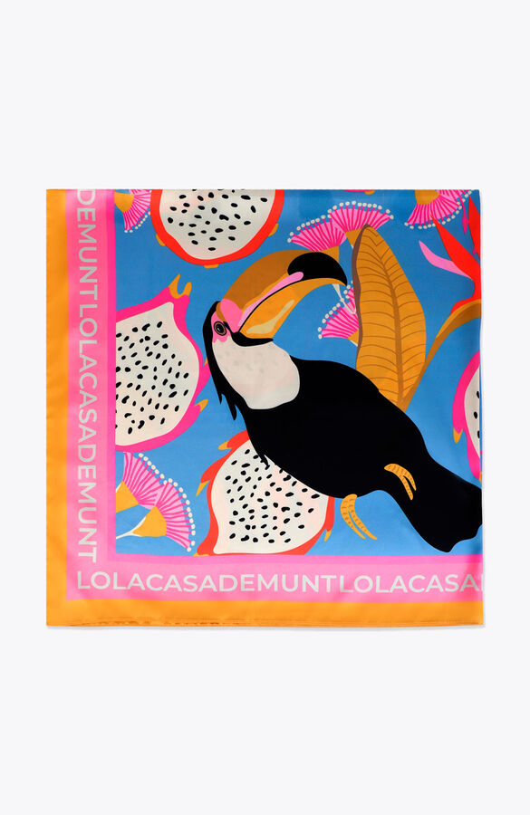 Lola Casademunt Len&ccedil;o acetinado Azul