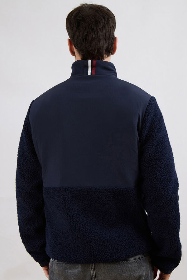 Williot Blusão híbrida de borrego Azul