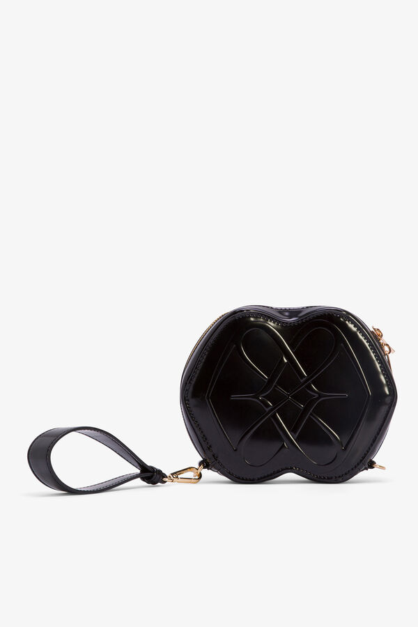 Cuplé Bolso de mano con logo Negro