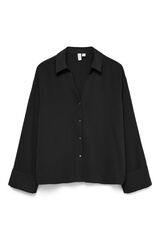 Vero Moda Camisa de manga comprida com botões dourados Preto