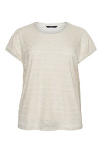 Cortefiel Plus size short-sleeved T-shirt Grey