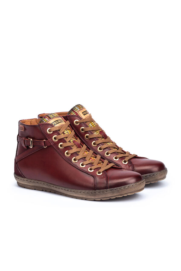 Cortefiel Women's leather shoes in a casual style Maroon