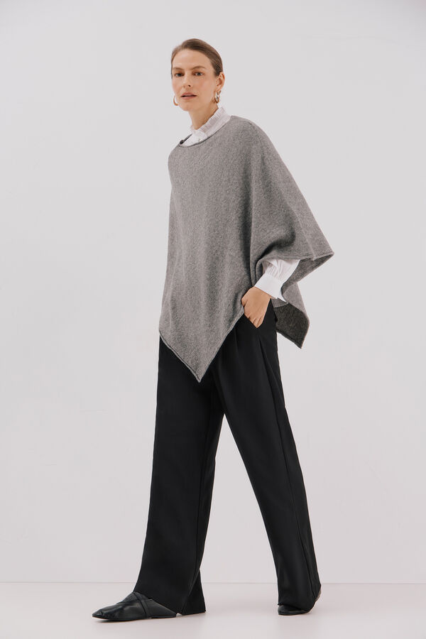 Cortefiel Soft touch poncho Grey