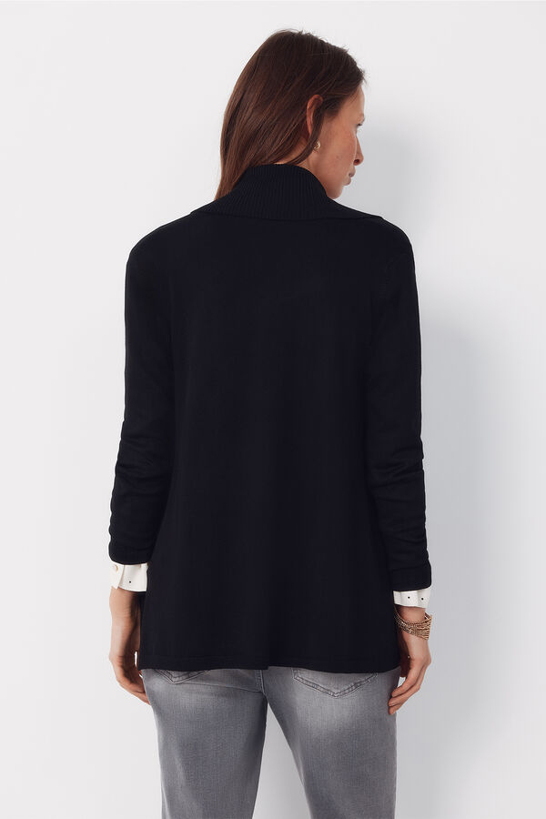 Cortefiel Cardigan with shawl neckline Black