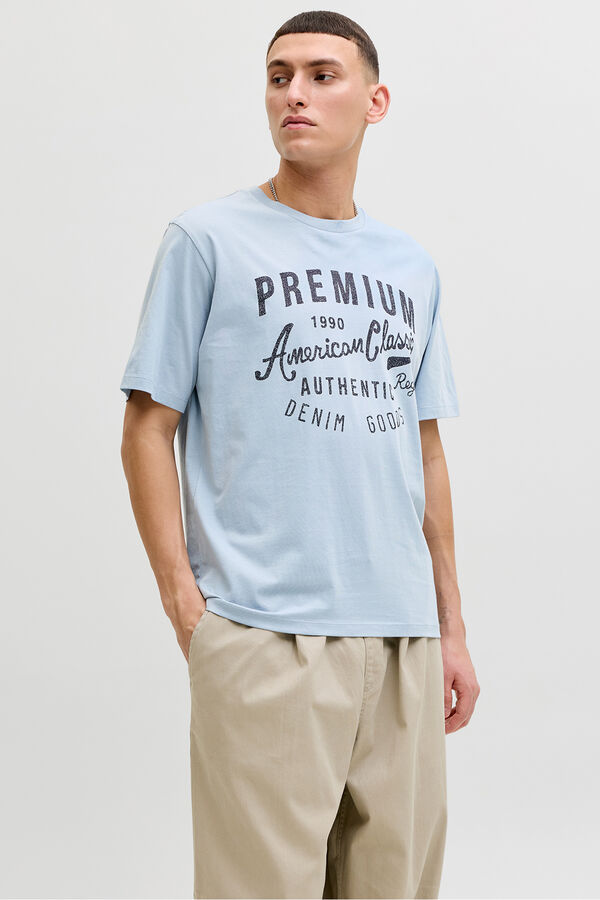 Jack & Jones Cotton regular fit T-shirt Blue