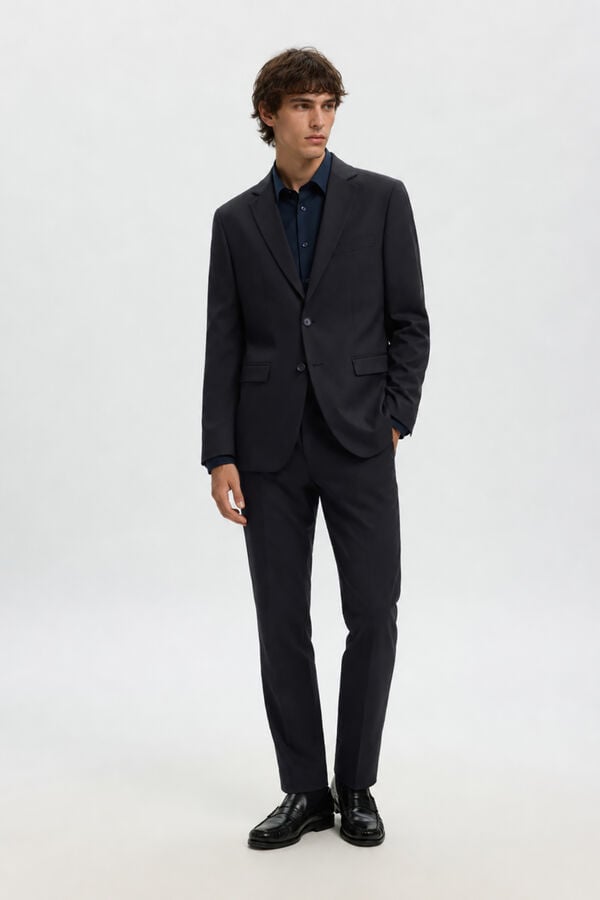 Selected Cal&ccedil;as de fato Slim Fit Preto