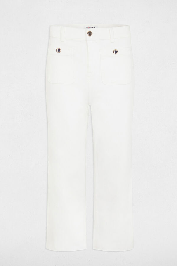 Cortefiel Wide leg trousers White