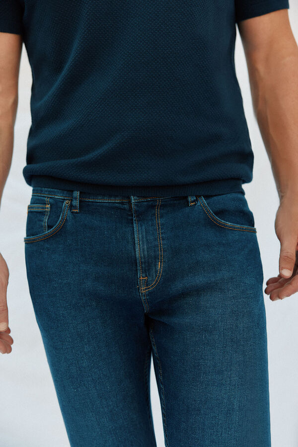 Cortefiel Slim fit jeans Blue