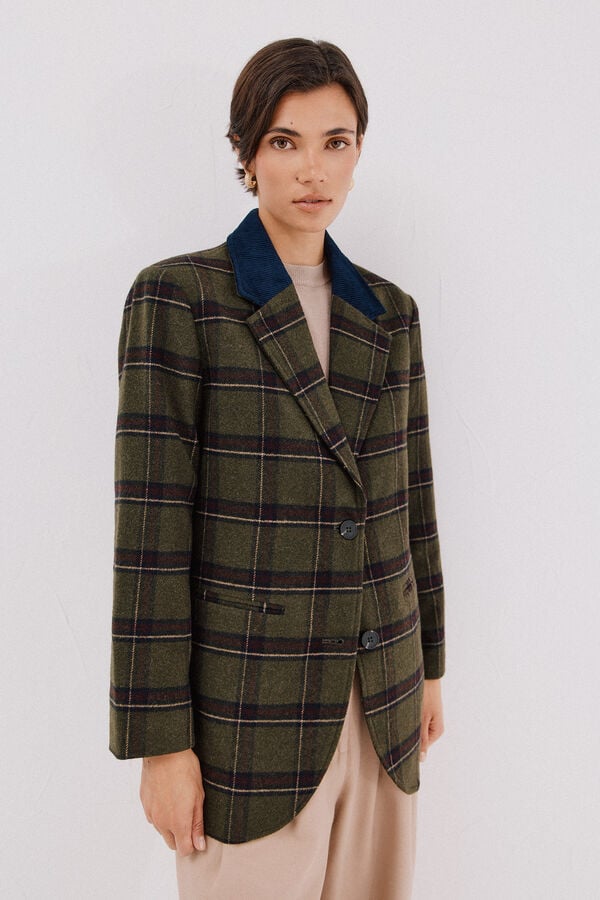 Cortefiel American cloth fabric Printed green