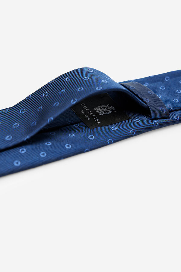 Cortefiel Natural silk tie Blue