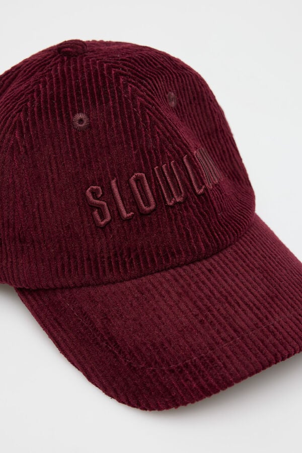 Cortefiel Corduroy cap Maroon