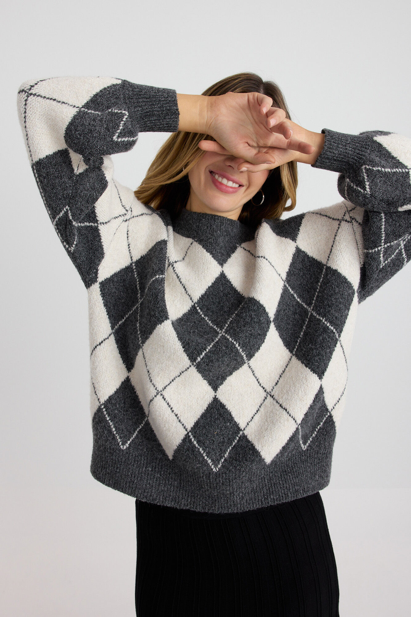 Vero Moda Camisola com padr&atilde;o de losangos
