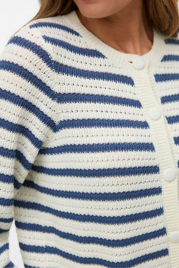 Vero Moda Casaco de malha manga comprida com bot&otilde;es Azul