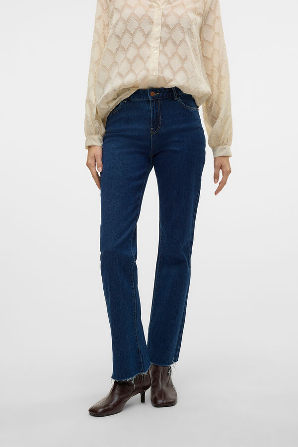 Vero Moda Jeans acampanado tiro medio Azul