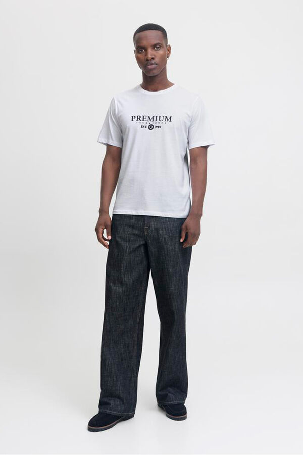 Jack & Jones T-shirt básica com logo Branco