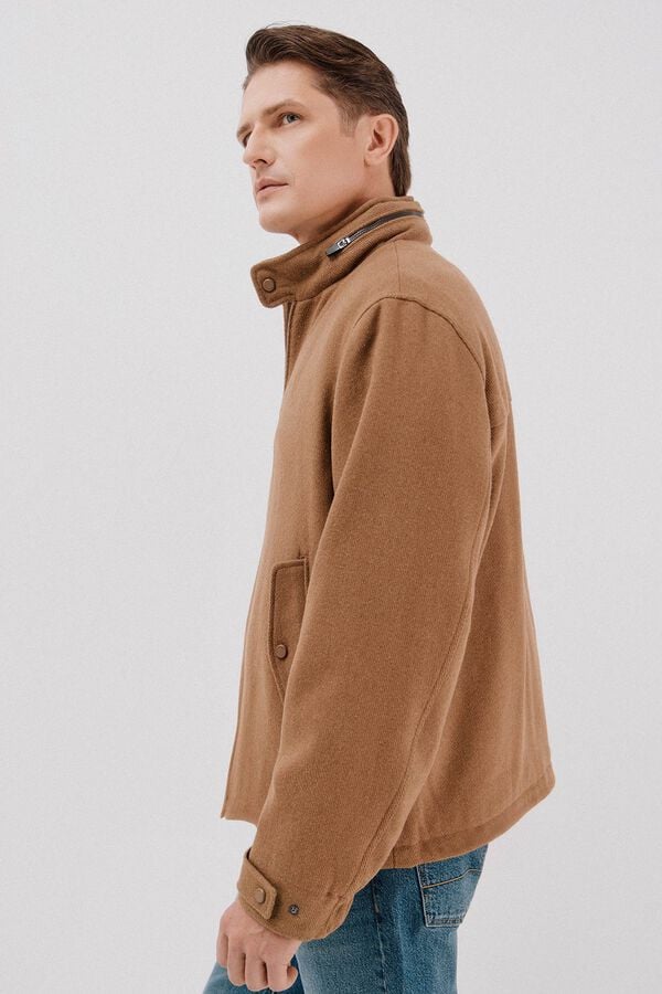 Cortefiel Wool jacket Camel