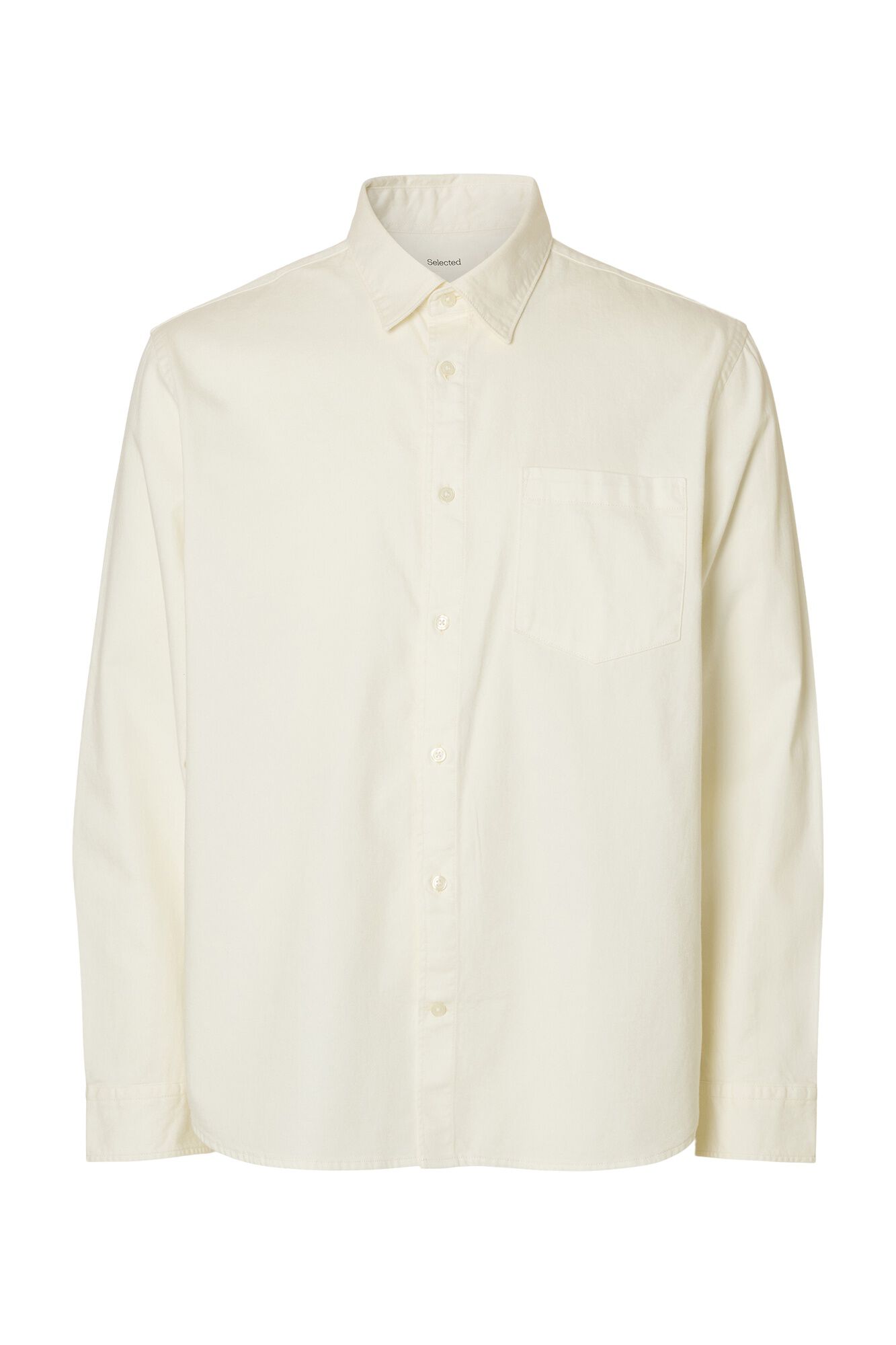 Selected Camisa de ganga leve 100% algod&atilde;o org&acirc;nico