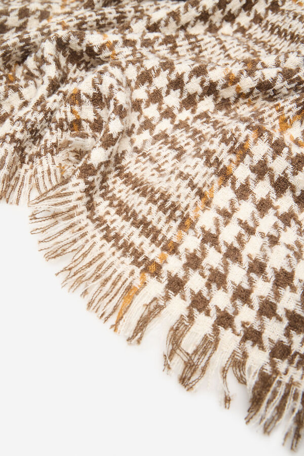 Cortefiel Harris check scarf Printed brown