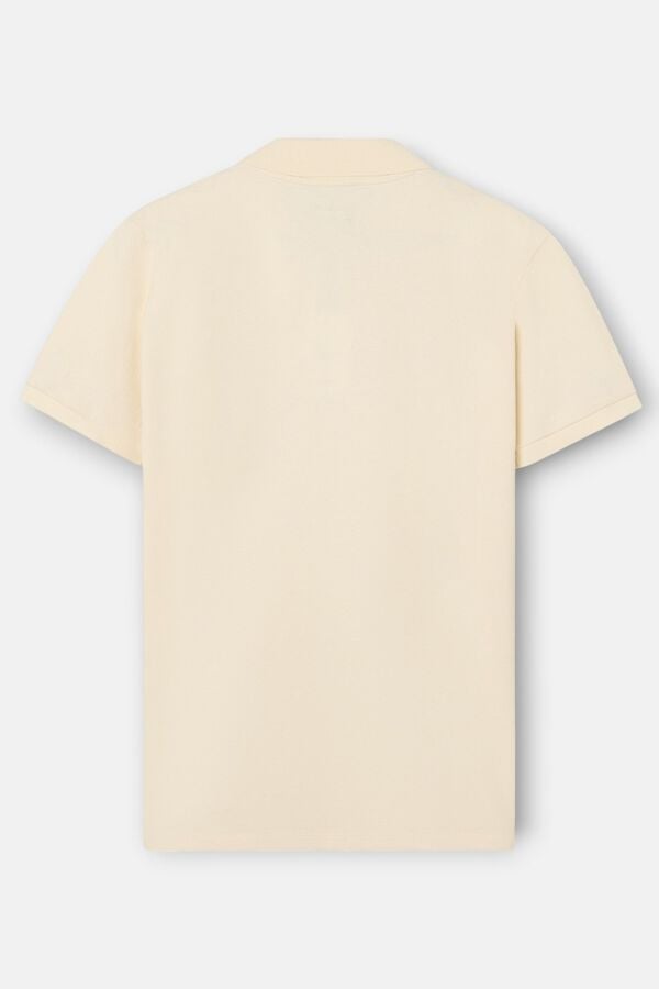 Silbon Polo cl&aacute;ssico liso Ecru