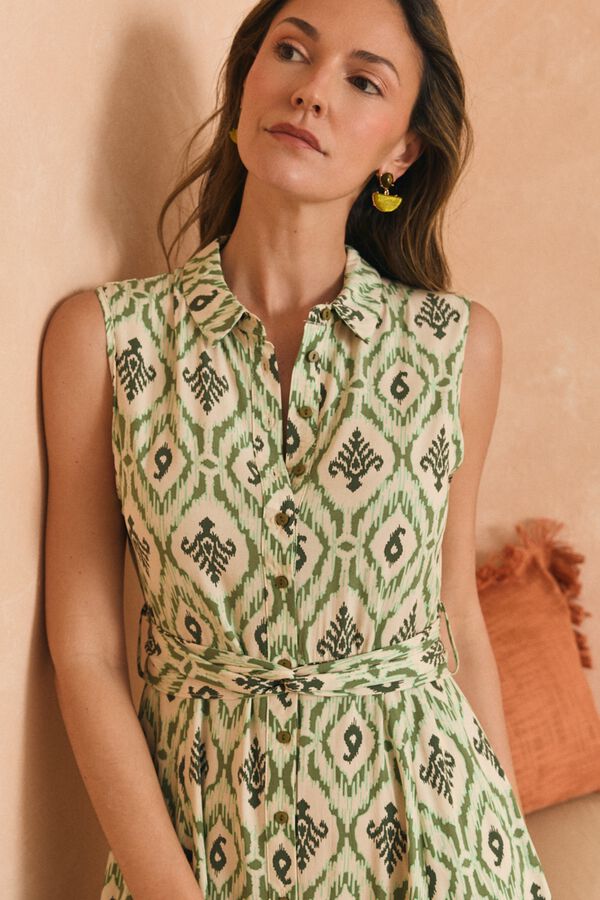 Pol&iacute;n Et Moi Vestido geom&eacute;trico Alba Verde
