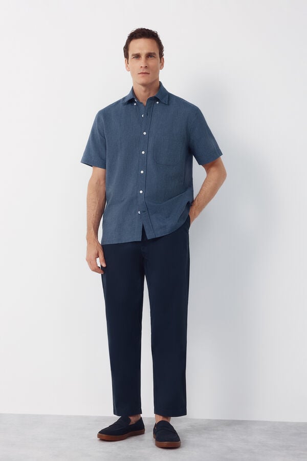 Cortefiel Lightweight regular jogger Navy