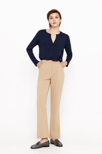 Cortefiel Flared dress trousers Nude