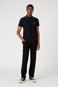 Cortefiel Regular short sleeve polo shirt Black