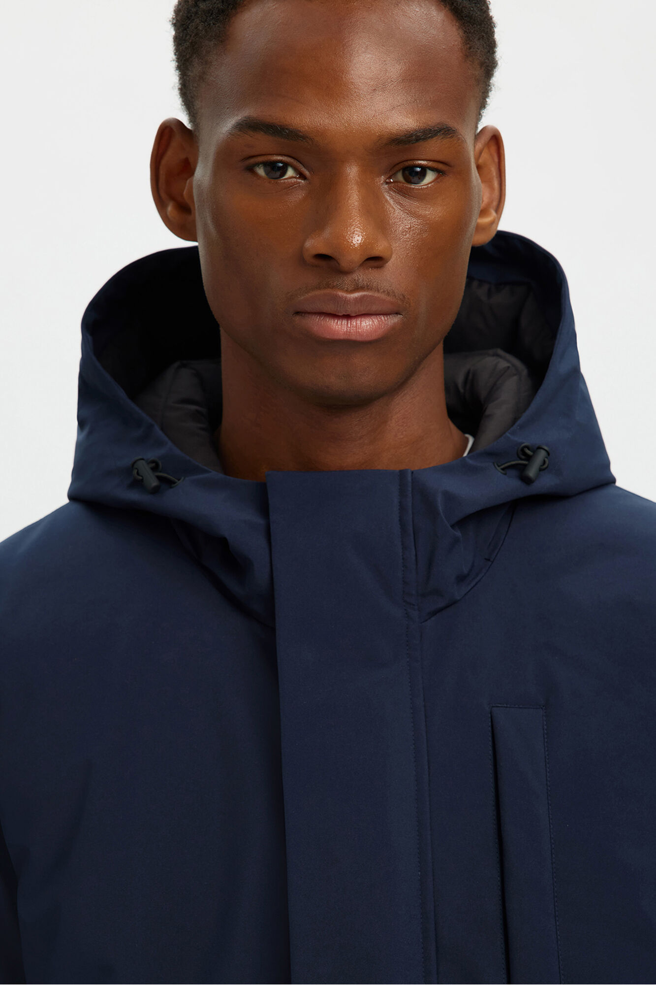 Selected Parka impermeable con capucha