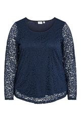 Cortefiel Curvy lace blouse Navy