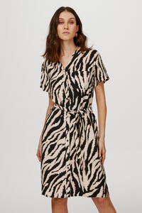Object Vestido camisero estampado cebra