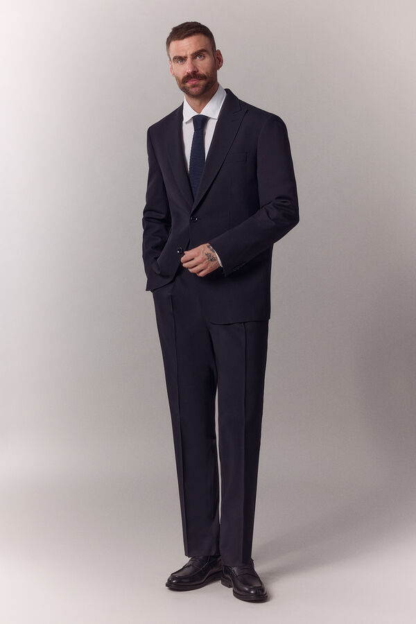 OOTO Blazer de fato com lapela de bico Azul