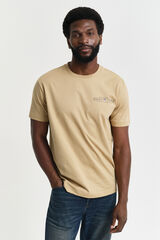 Gant Camiseta com estampado gráfica Ecru