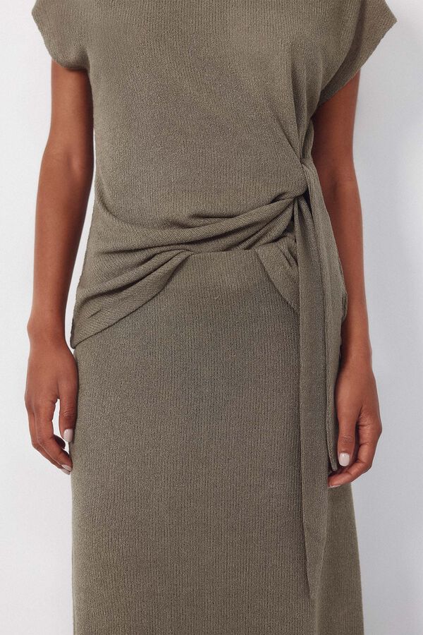 Cortefiel Falda de punto Kaki