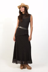 Slowlove Falda de encaje Gris oscuro