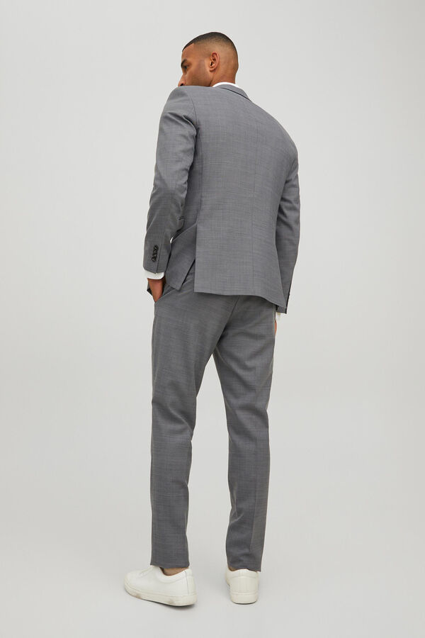 Cortefiel Plain slim fit suit Grey