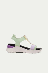 Cortefiel Grazia casual chunky zip sandal Multicolour