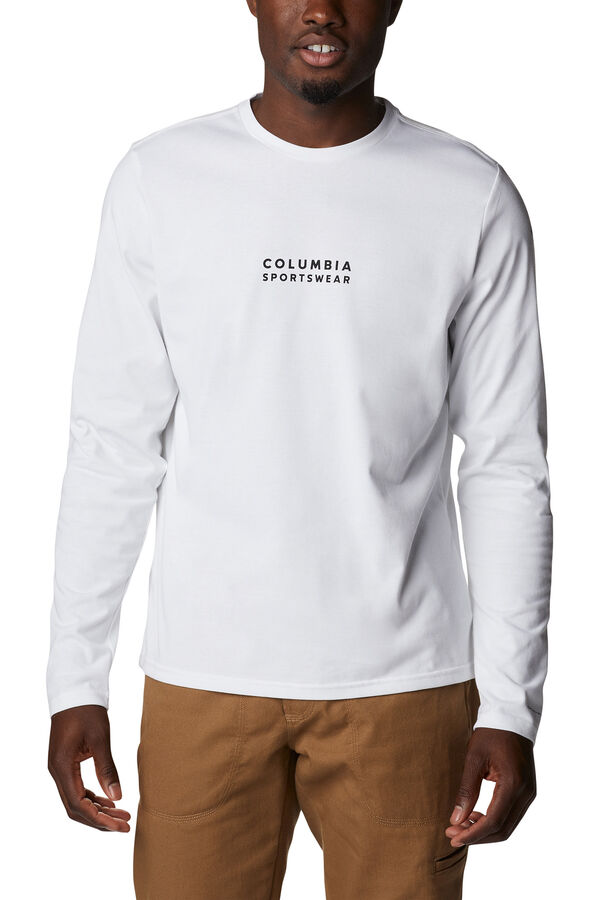 Cortefiel Columbia CSC Alpine Way long-sleeved™ T-shirt Printed white